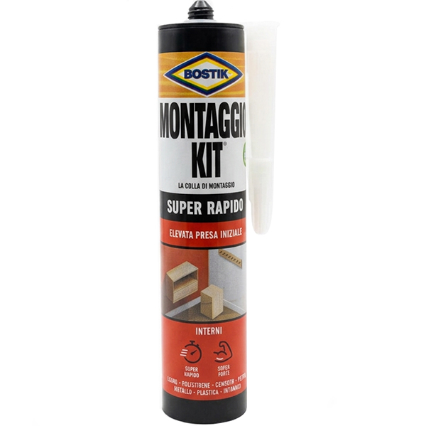 UHU Bostik Montaggio KIT Super Rapido Cartuccia GR370 Crema - UHU BOSTIK